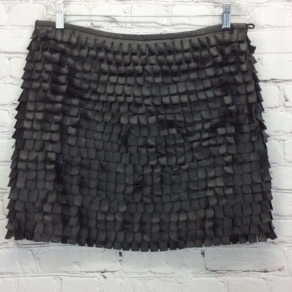 Max Studio Dresses & Skirts - MSSP Max Studio Specialty Products Tiered Mini Skirt Size 12 Black Vegan Leather